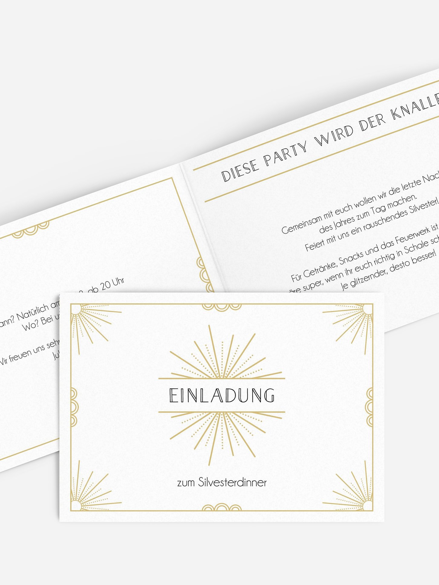 Partyeinladung Glam
