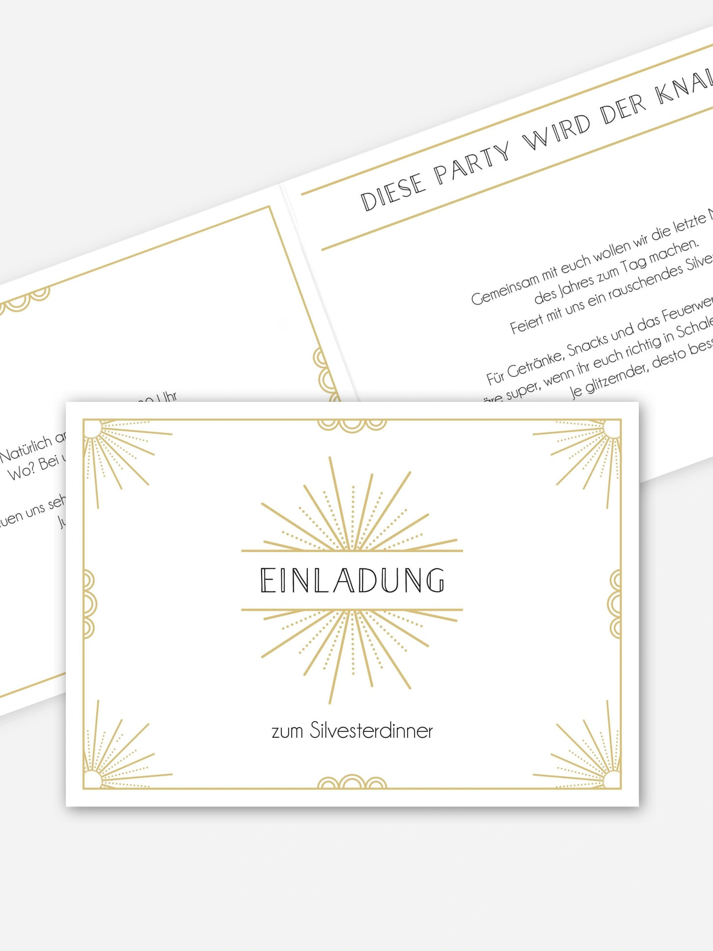 Partyeinladung Glam