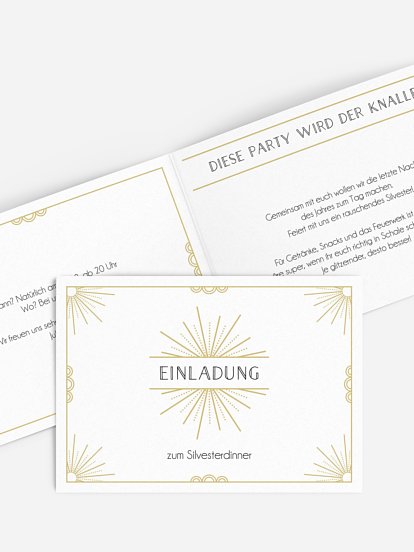 Partyeinladung Glam