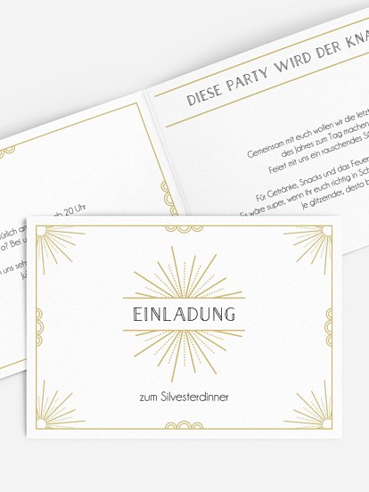 Partyeinladung Glam
