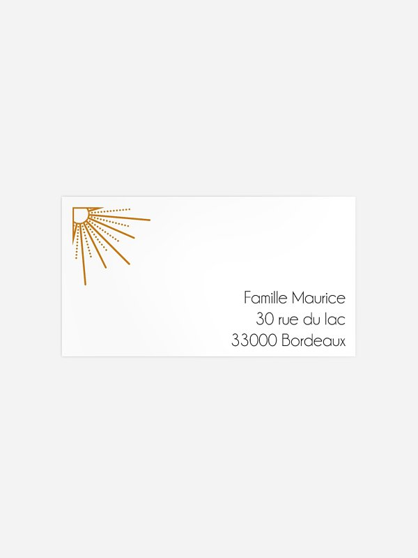 Étiquette destinataire mariage Glamour