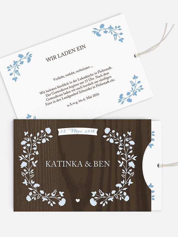 Hochzeitseinladung Country Chic