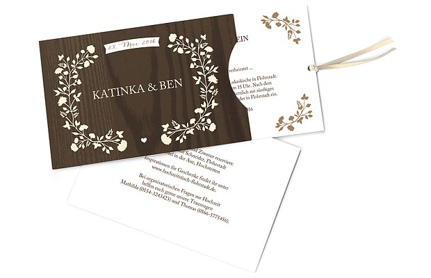 Hochzeitseinladung Country Chic