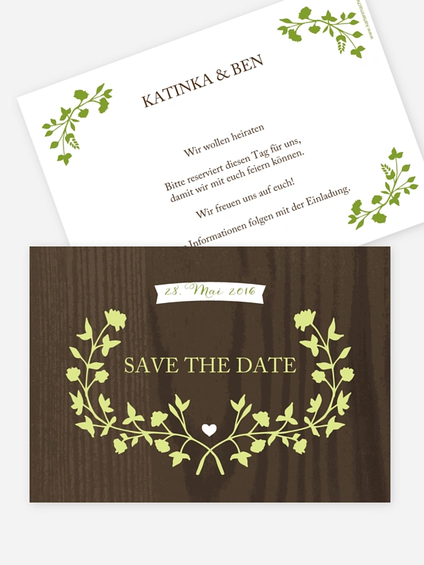 Save-the-Date Karte Country Chic
