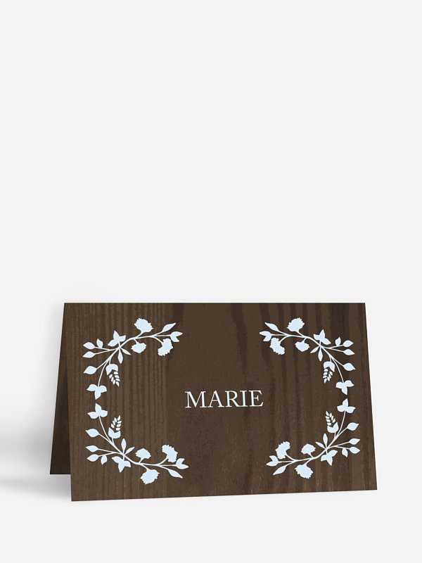 Marque-place mariage Bois chic