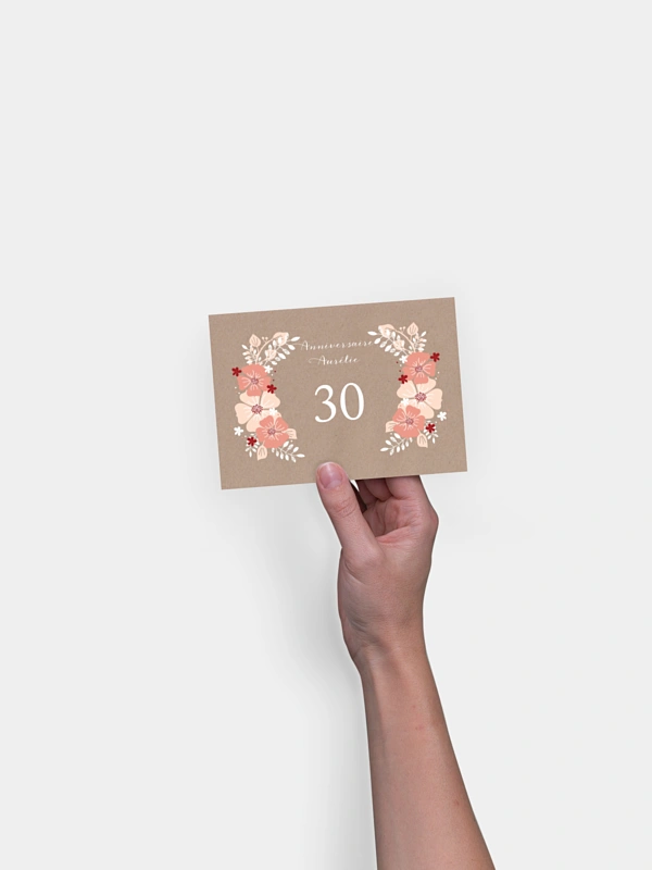 invitation anniversaire 30 Champêtre printanier