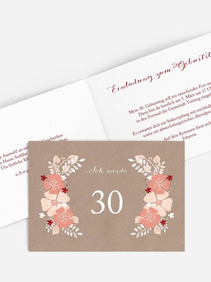Einladung Zum 30 Geburtstag Einladungskarten Gestalten