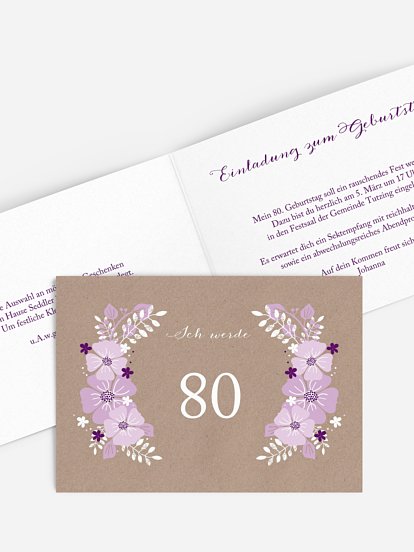 Einladung Zum 80 Geburtstag Einladungskarten Gestalten