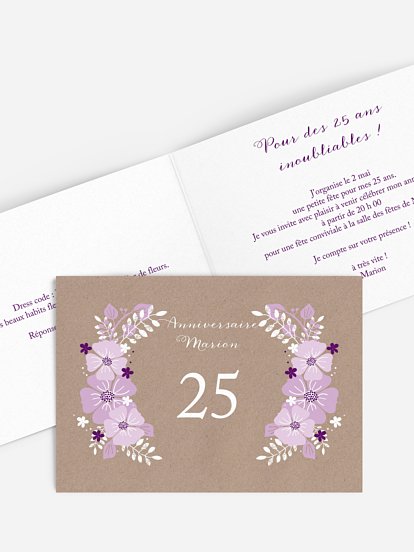 invitation anniversaire Champêtre printanier