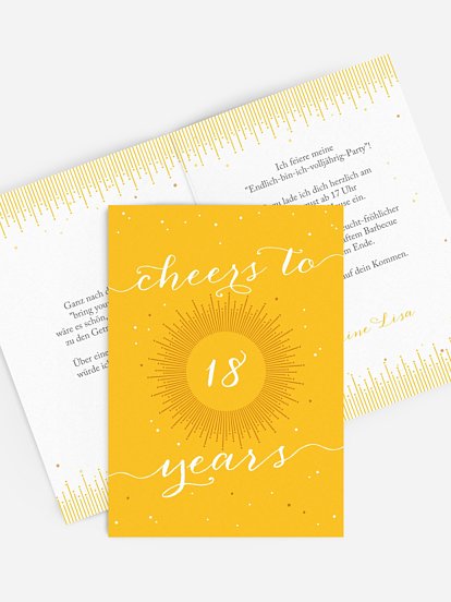 Einladung 18. Geburtstag Sparkling