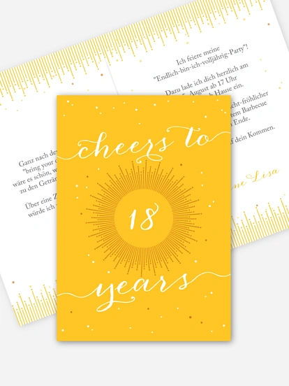 Einladung 18. Geburtstag Sparkling