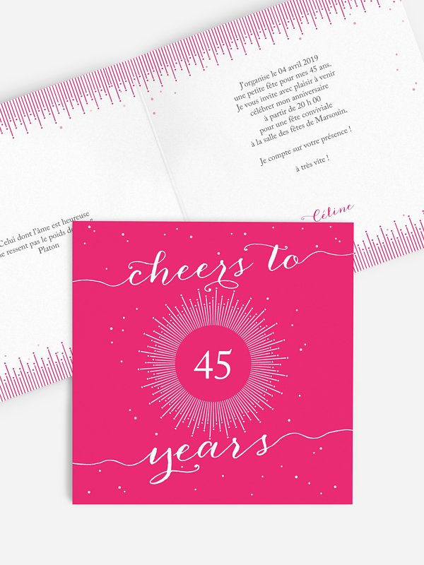 Invitation Anniversaire Cheers