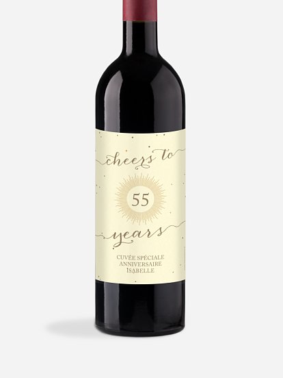 Étiquette pour bouteille Cheers