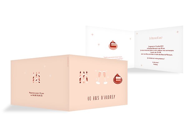 invitation anniversaire 40 Celebration