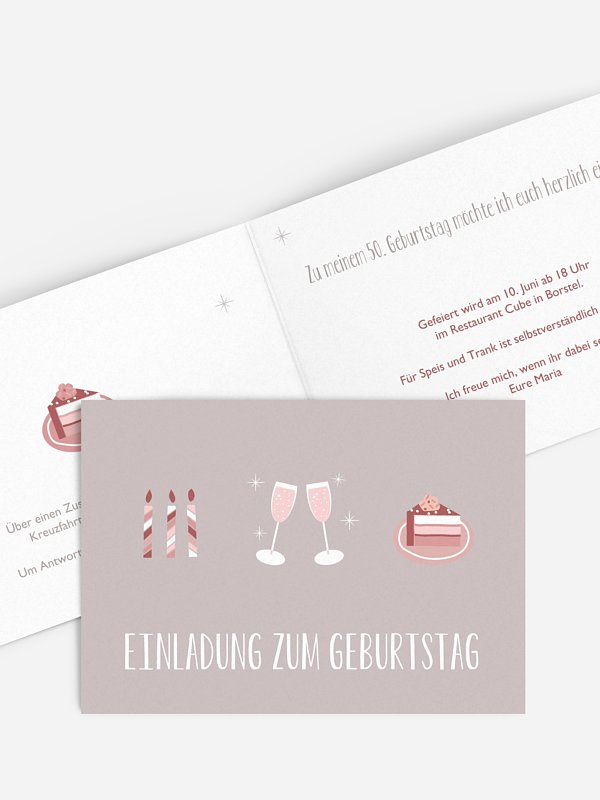 Einladung 50. Geburtstag Celebration