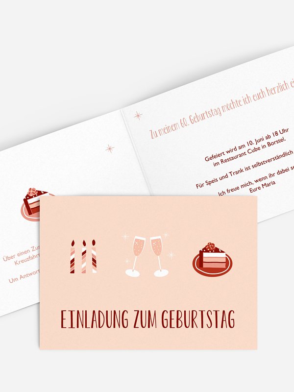 Einladungskarten 60 Geburtstag Celebration
