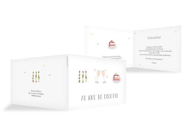 invitation anniversaire 70 Celebration