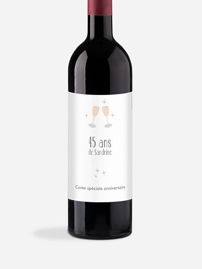 Étiquette pour bouteille Celebration