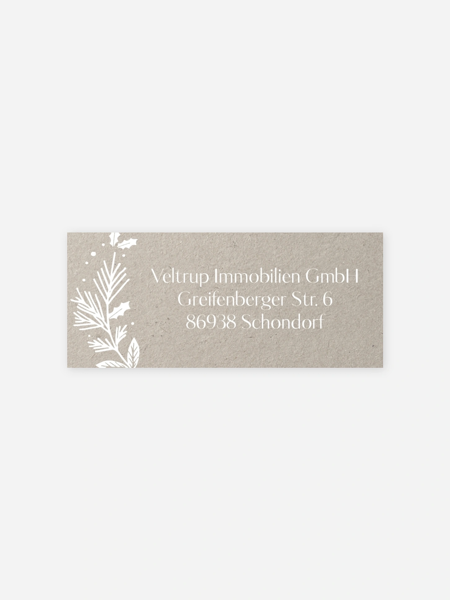 Absenderaufkleber geschäftl. Weihnachten Christmas Button