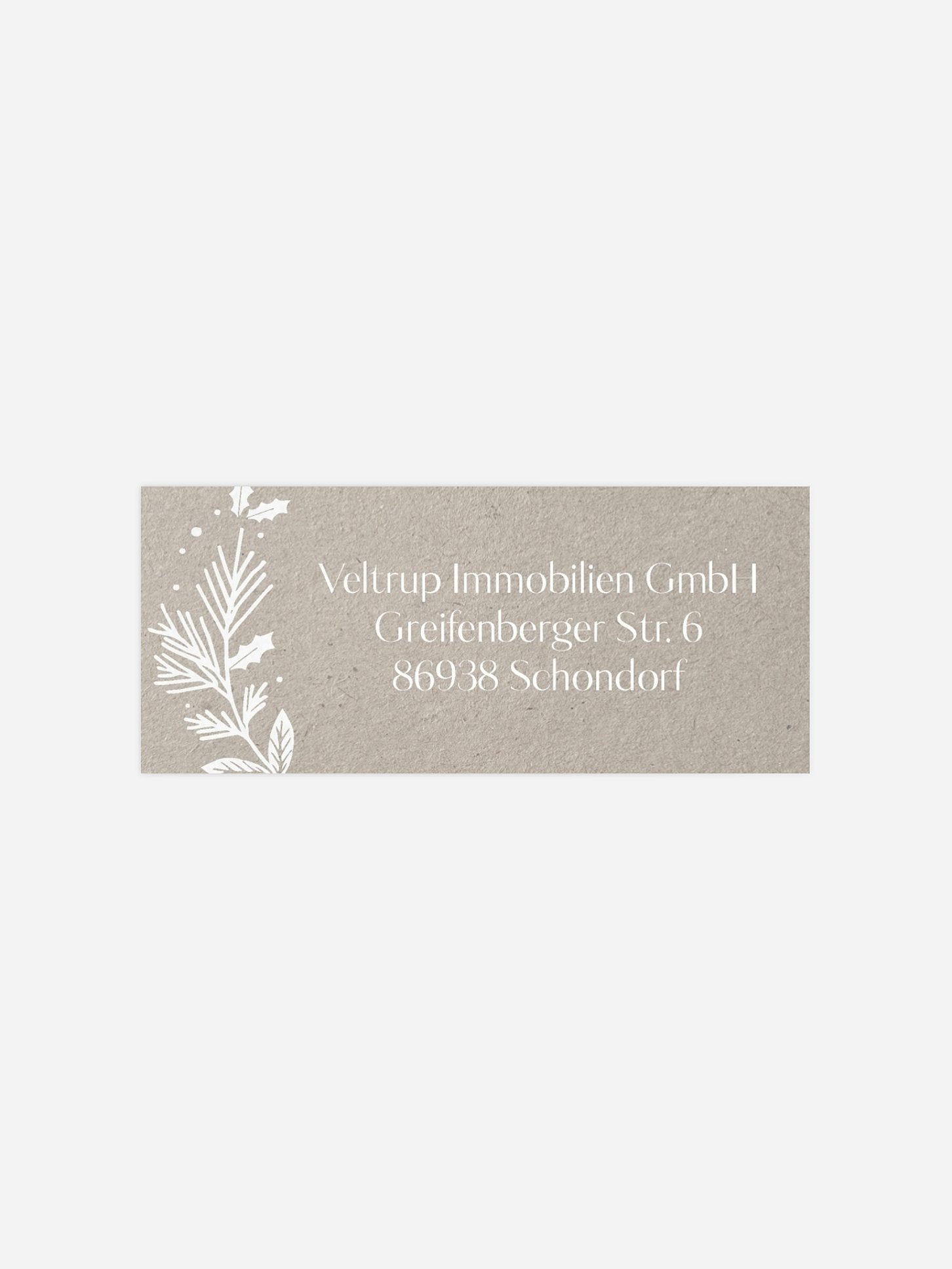 Absenderaufkleber geschäftl. Weihnachten Christmas Button