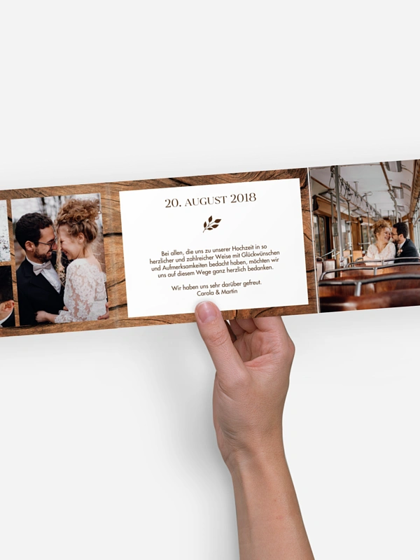 Dankeskarte Hochzeit Auf Holz