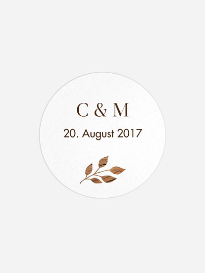 Geschenkaufkleber Hochzeit Auf Holz
