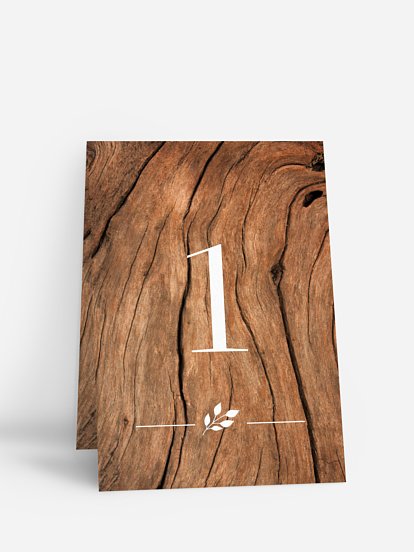 Tischnummer Auf Holz