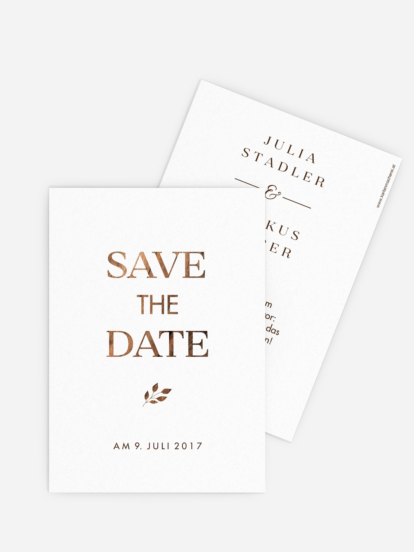 Save-the-Date Karte Auf Holz
