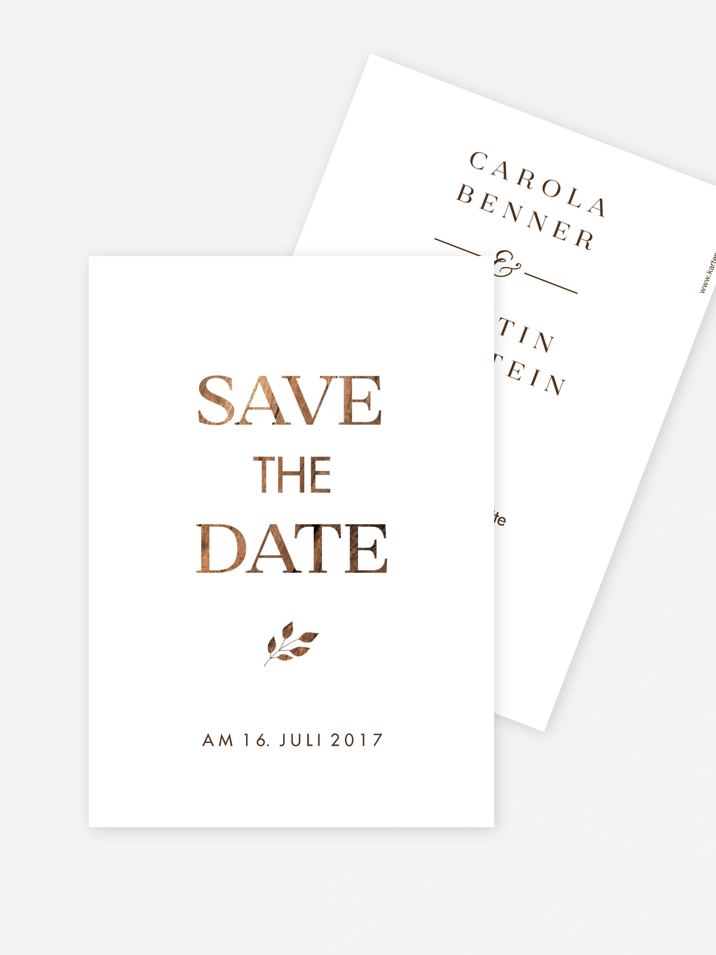 Save-the-Date Karte Auf Holz