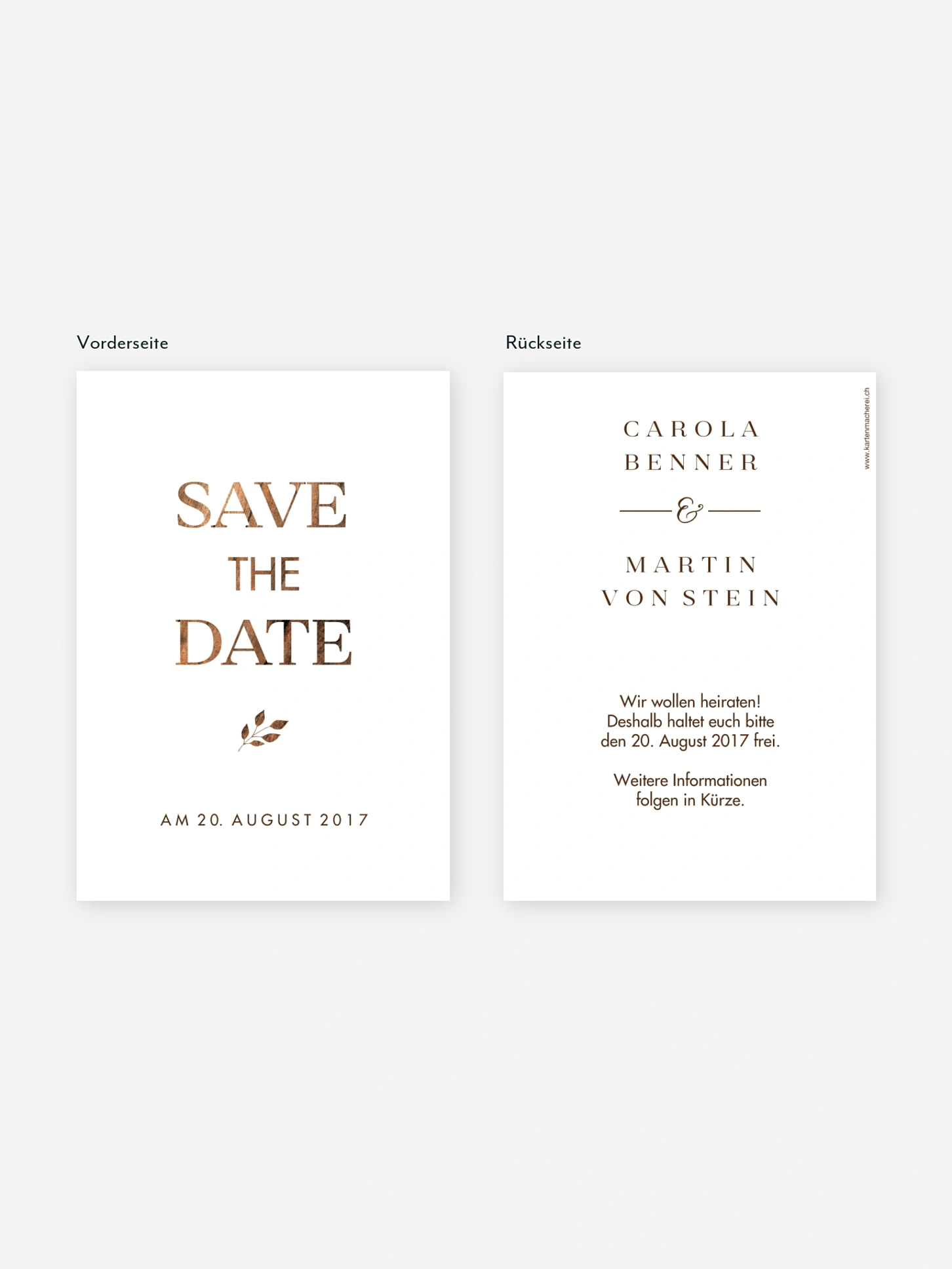 Save-the-Date Karte Auf Holz