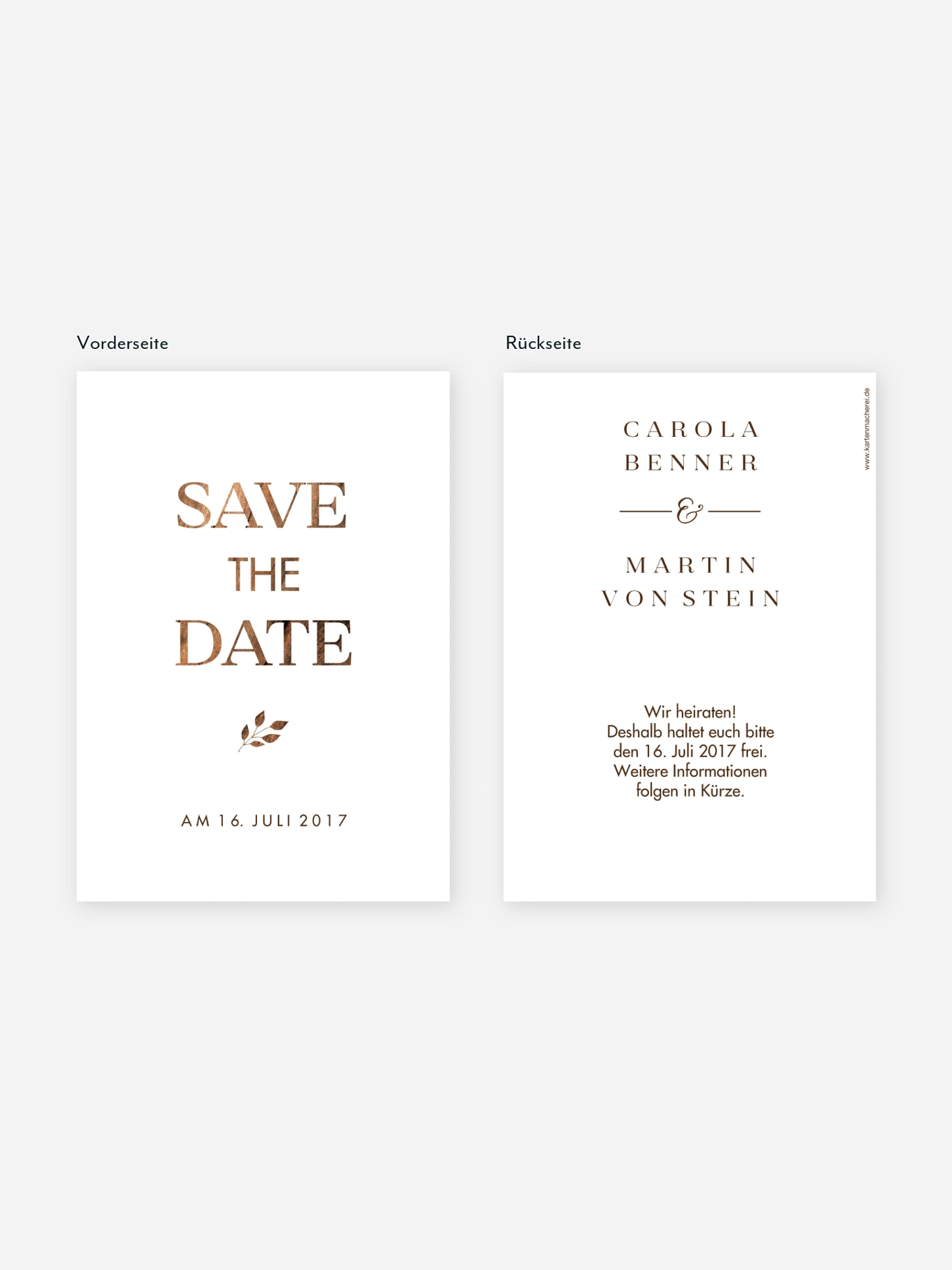 Save-the-Date Karte Auf Holz