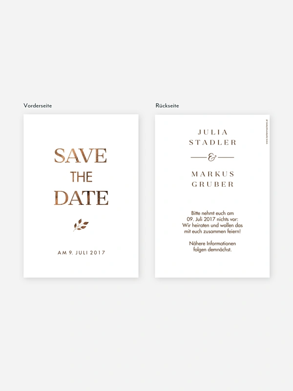 Save-the-Date Karte Auf Holz