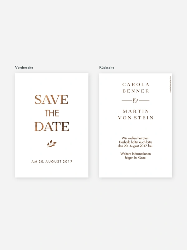 Save-the-Date Karte Auf Holz