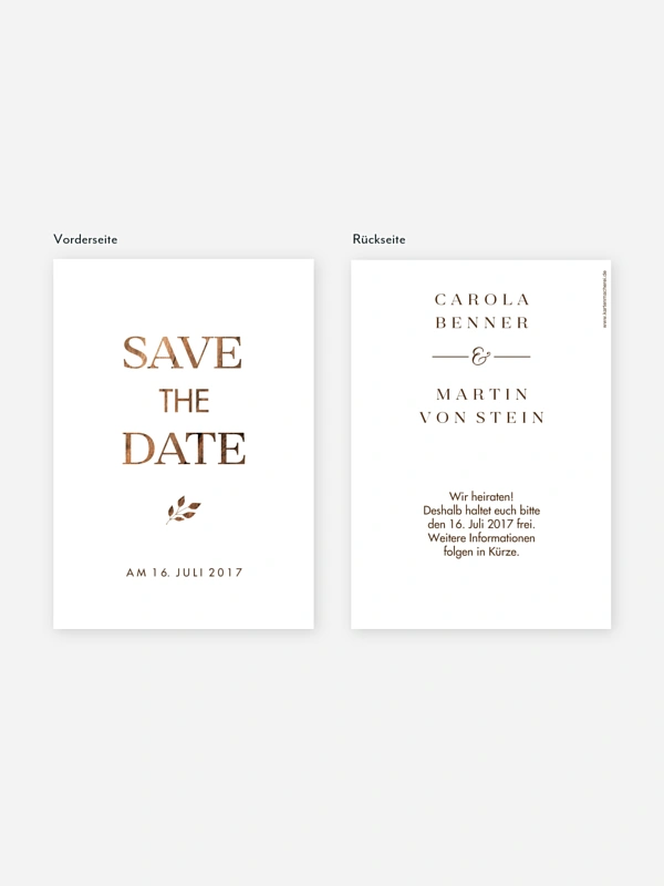 Save-the-Date Karte Auf Holz