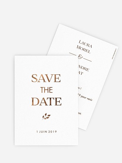 Save the date Effet bois