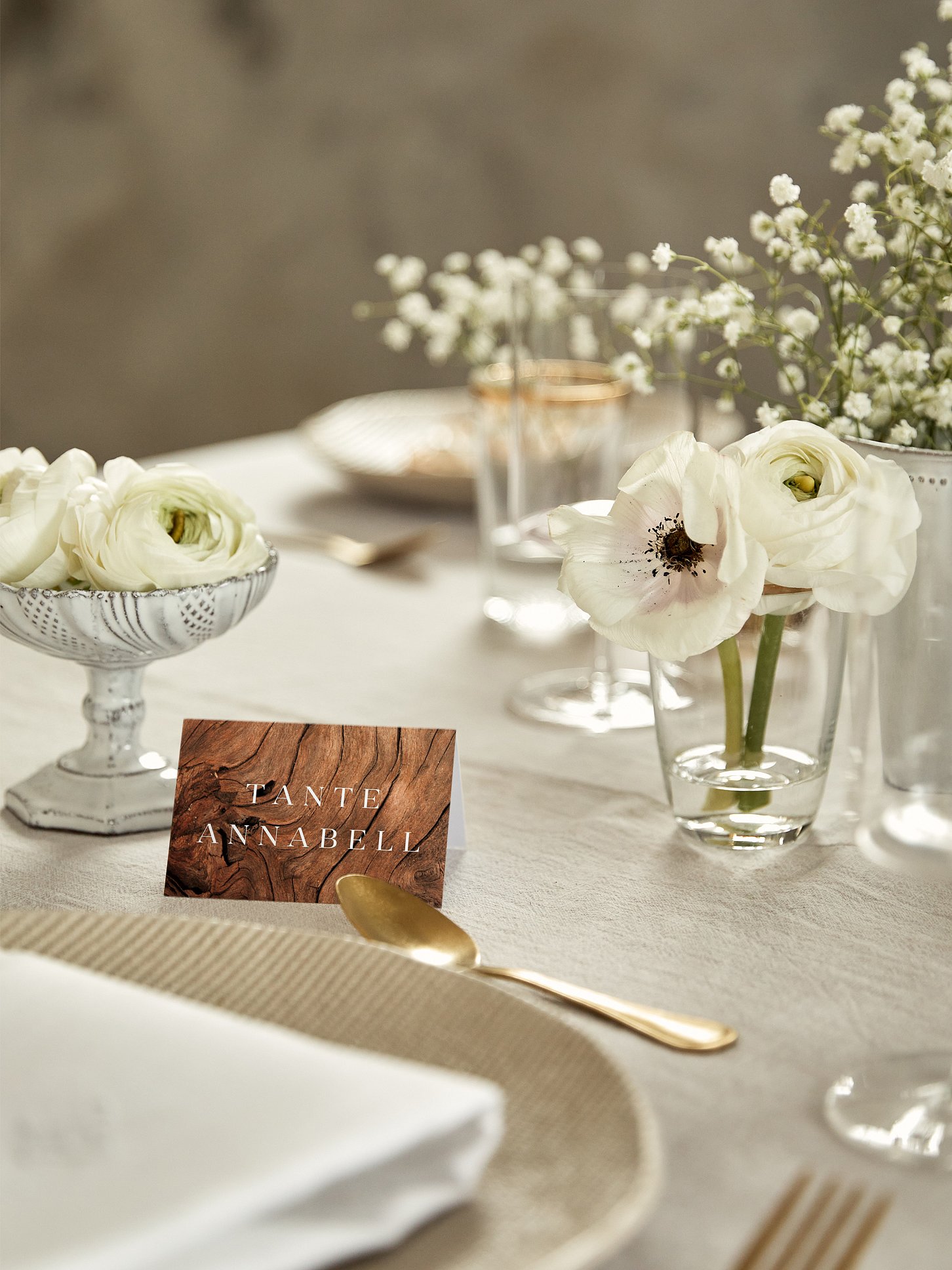 Tischkarte Hochzeit Auf Holz