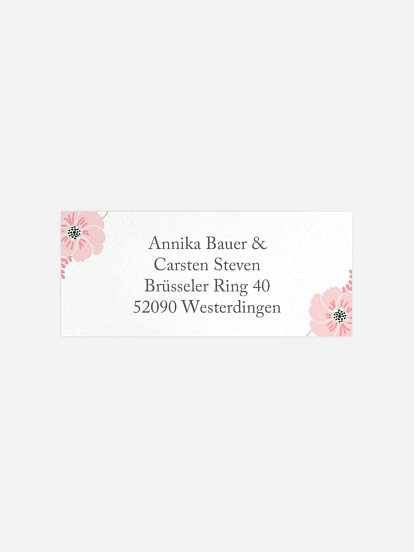 Absenderaufkleber Geburt Kreisblumen