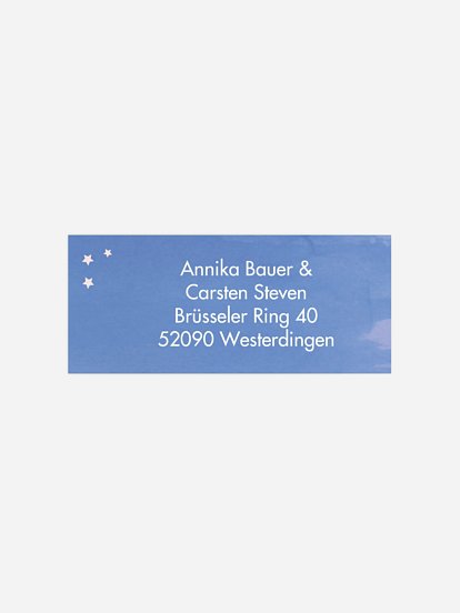 Absenderaufkleber Geburt Wolkentänzer