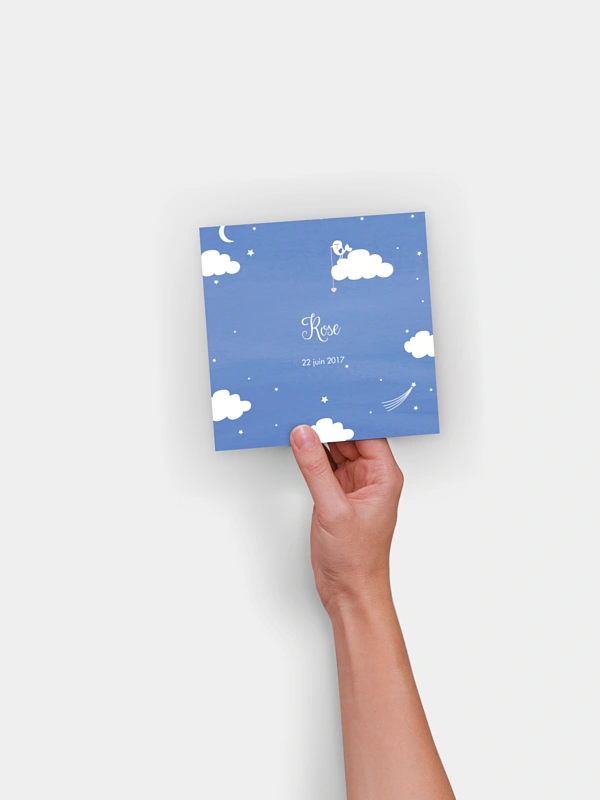 Faire-part naissance Dans les nuages