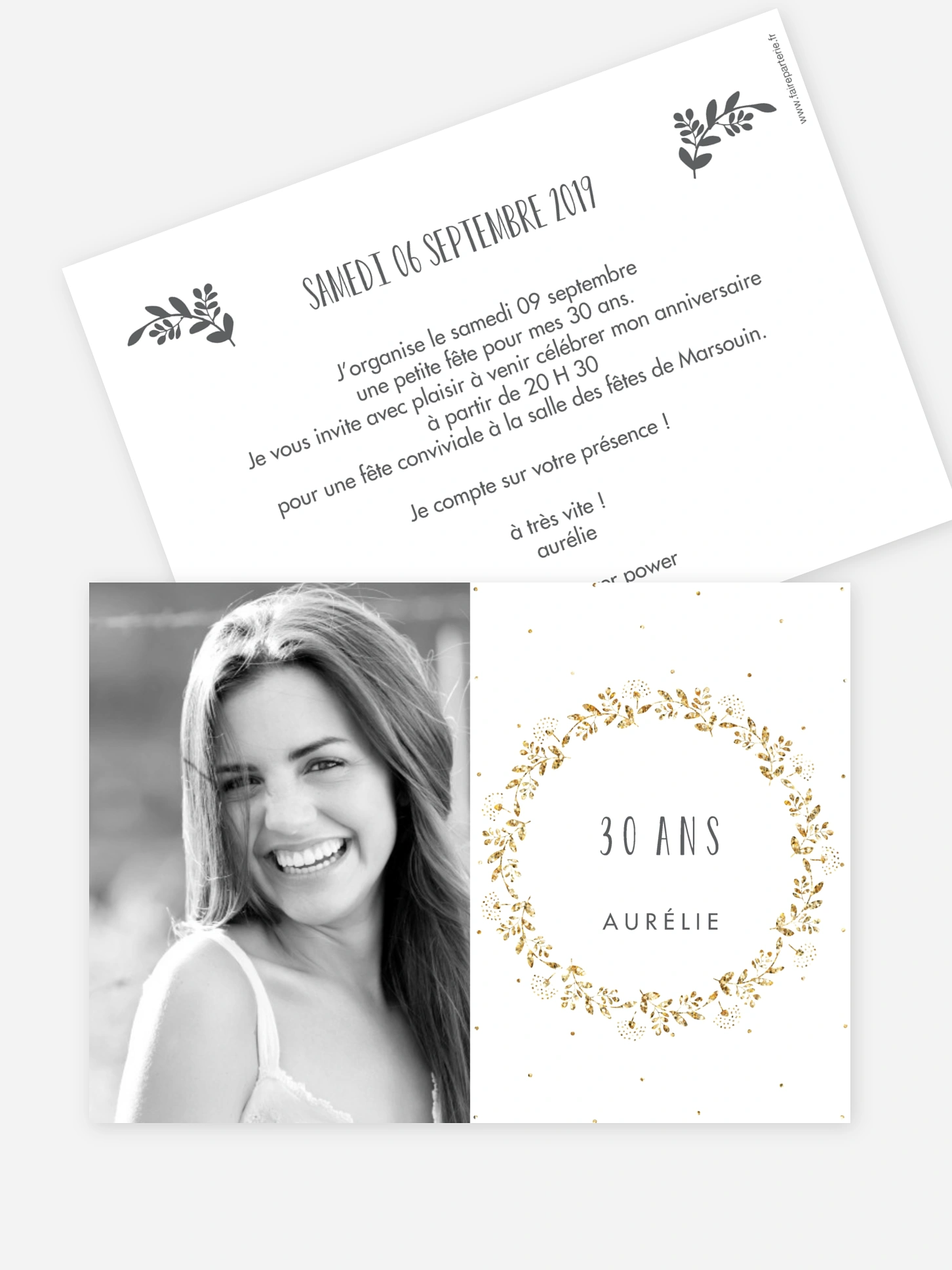 invitation anniversaire Couronne scintillante