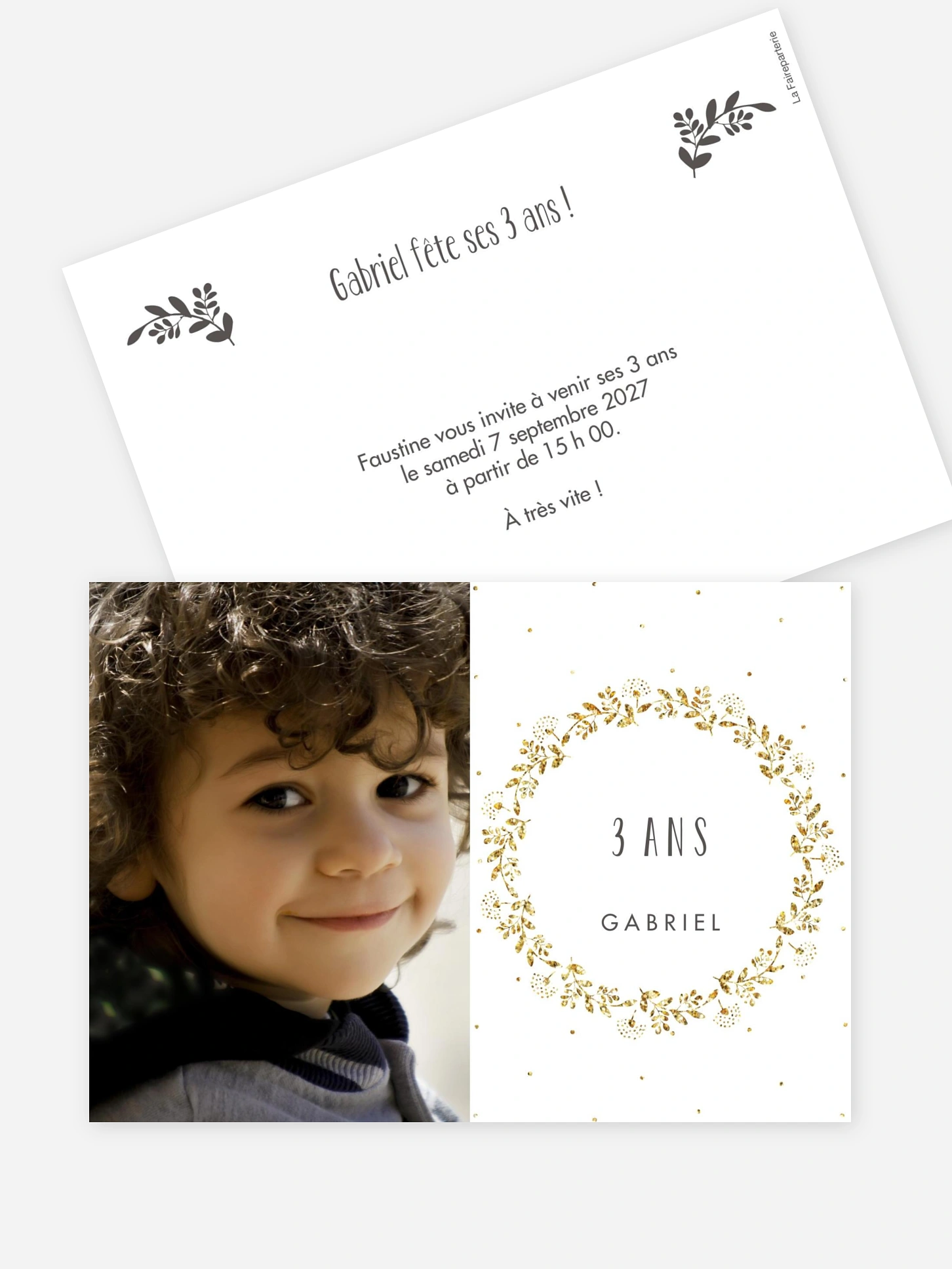 invitation anniversaire enfant Couronne scintillante