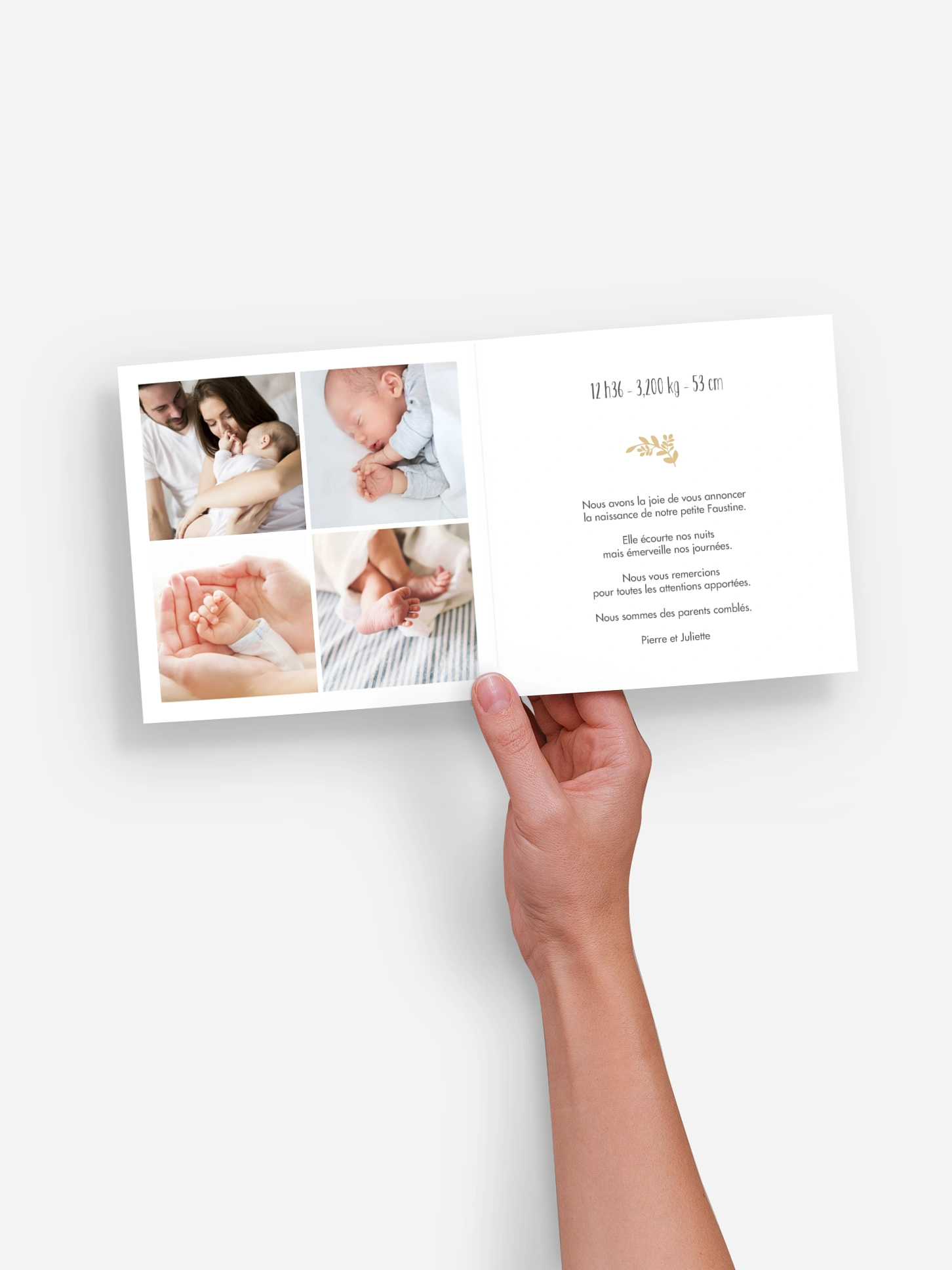 Faire-part naissance Couronne scintillante