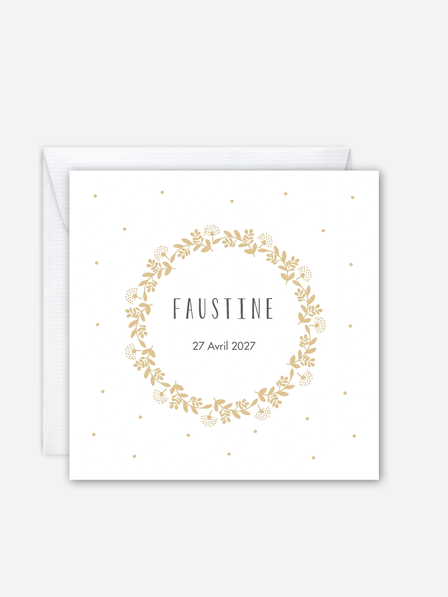 Faire-part naissance Couronne scintillante