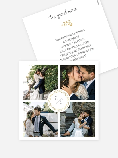 Carte de remerciements Couronne scintillante