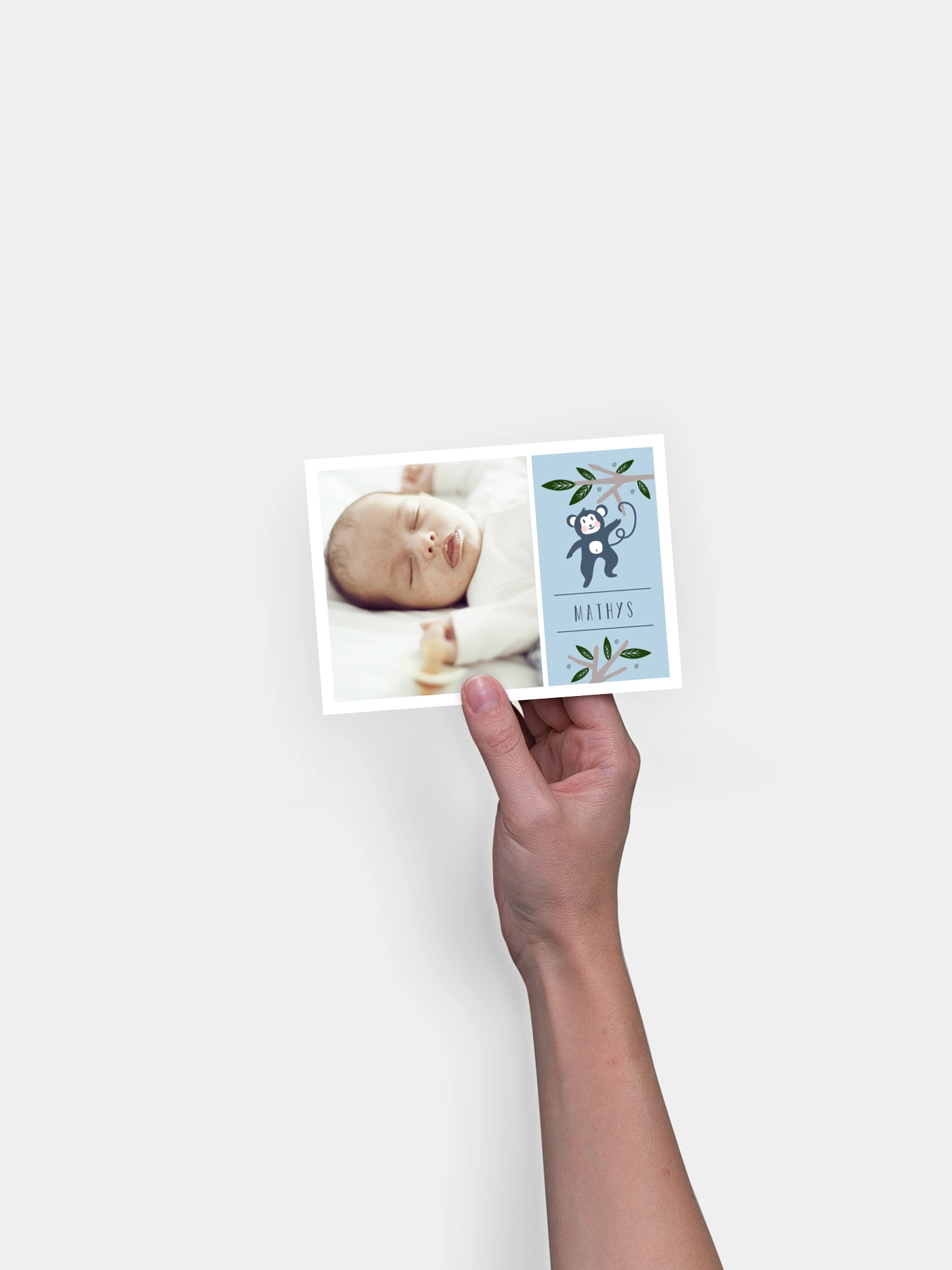 Faire-part naissance Petit singe