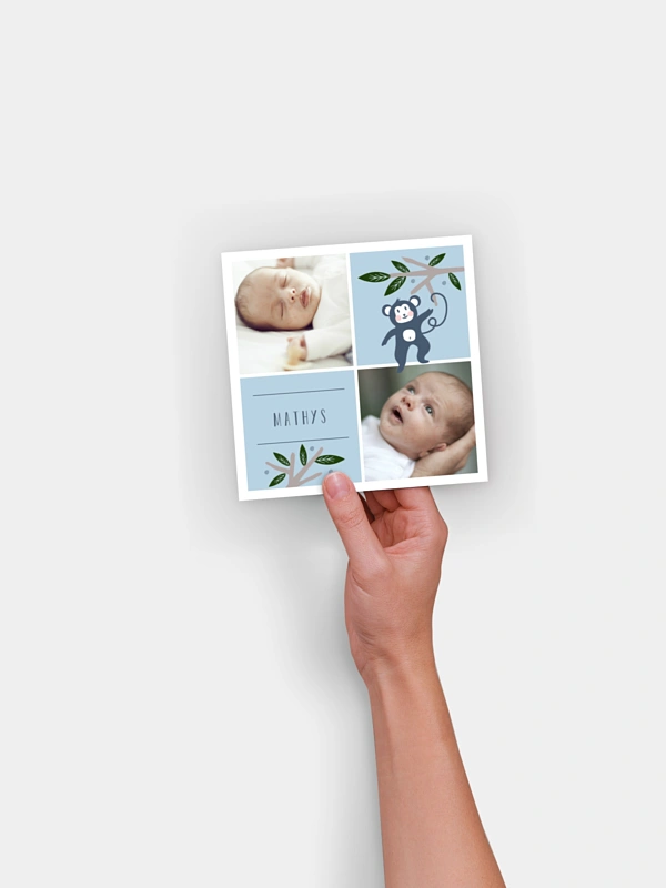 Faire-part naissance Petit singe