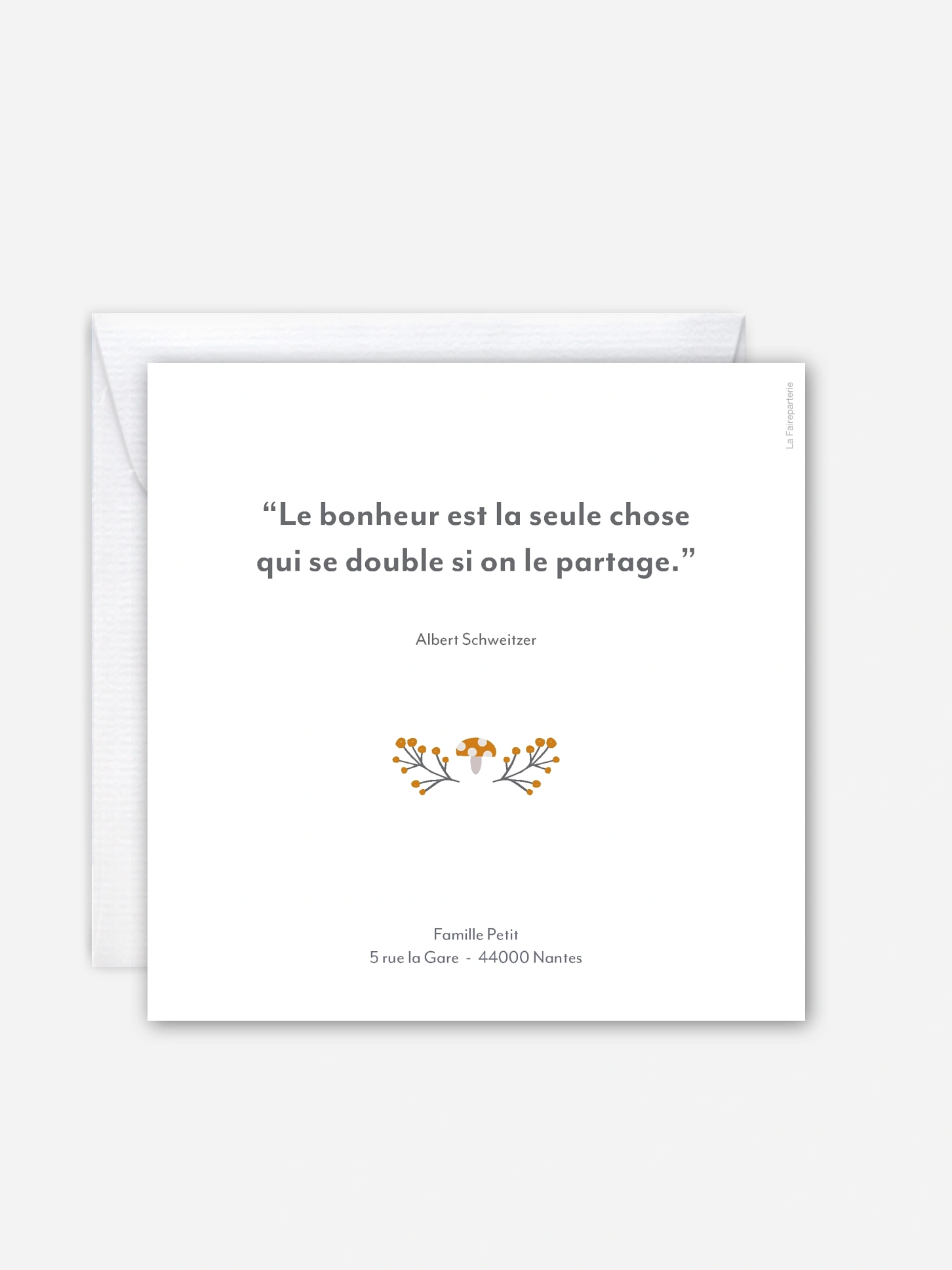 Faire-part naissance Dans les bois