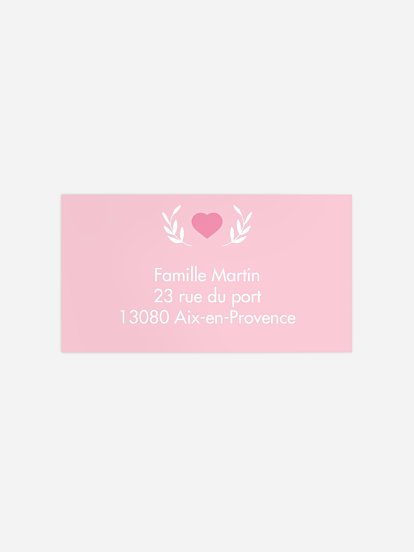 Étiquette destinataire naissance Petit lapin