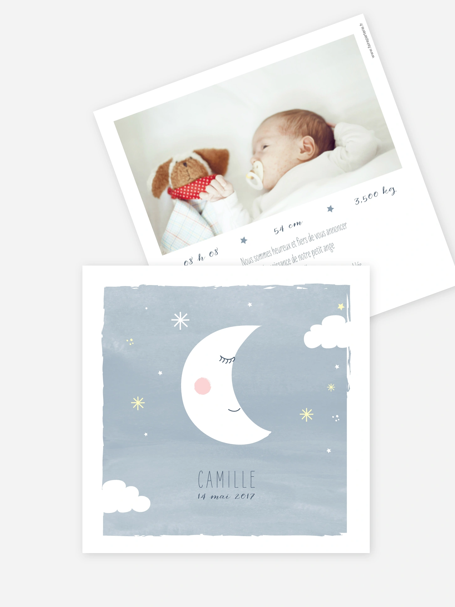Faire-part naissance Jolie lune
