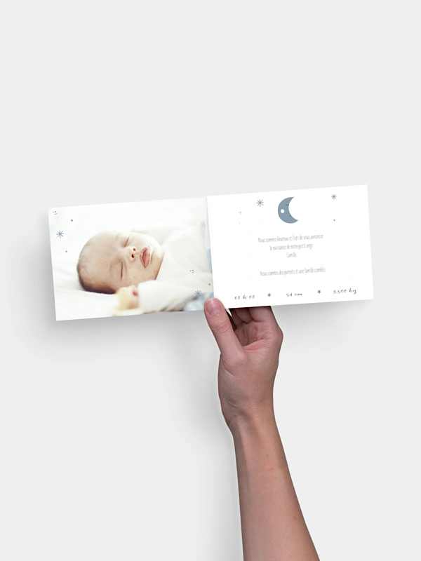 Faire-part naissance Jolie lune